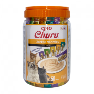 Churu Cat Varieties Recompense Cremoase cu Pui, 50 buc