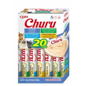 Churu Cat Varieties Recompense Cremoase cu Ton, 14 g x 20 buc