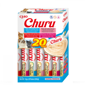 Churu Cat Varieties Recompense Cremoase cu Ton si Fructe de Mare, 14 g x 20 buc