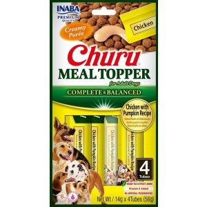 Churu Meal Topper, Recompense Cremoase pentru Caini, Pui & Dovleac, 14 g x 4 buc (Delicii - Caini)