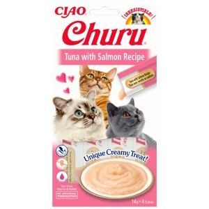 Churu Recompensa Cremoasa cu Ton si Somon, 14 g x 4 buc