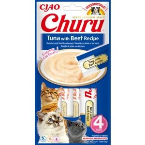 Churu Recompensa Cremoasa cu Ton si Vita, 14 g x 4 buc
