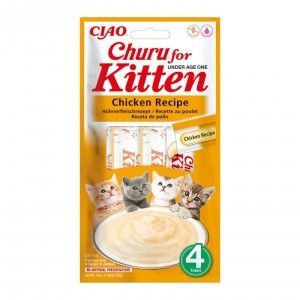Churu Recompensa Cremoasa Kitten cu Pui, 14 g x 4 buc