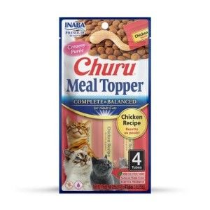 Churu Meal Topper, Recompensa Cremoasa Pisici, Pui, 14 g x 4 buc (Delicii - Pisici)