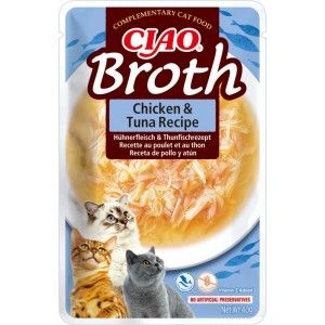 Ciao Broth pentru Pisici cu Pui si Ton, 40 g