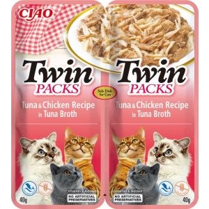Ciao Cat Twin Reteta de Ton cu Pui in Supa de Ton, 80 g