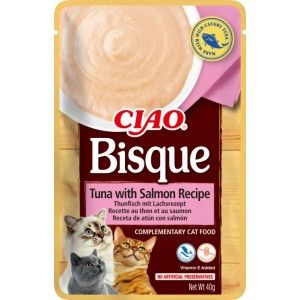 Ciao Churu Bisque pentru Pisici cu Ton si Somon, 40 g