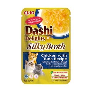 Ciao Dashi Delights Silky Broth, Pui si Ton, 40 g (Delicii - Pisici)
