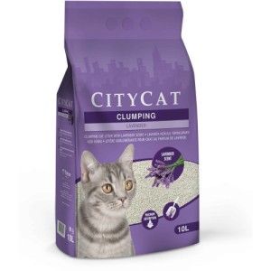 Nisip pentru litiera, City Cat Clump Lavander, 10L (Igiena - Pisici)