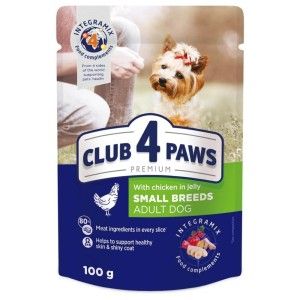 Hrana umeda premium caini, Club 4 Paws Adult Mini, Pui, 100 g (Hrana Umeda - Caini)