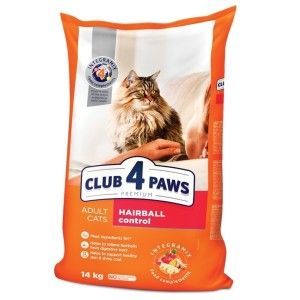 Hrana uscata premium pisici, Club 4 Paws Cat Hairball, Pui, 14 kg (Hrana Uscata - Pisici)