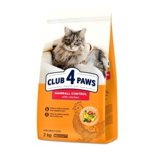 Hrana uscata premium pisici, Club 4 Paws Cat Hairball, Pui, 2 kg (Hrana Uscata - Pisici)