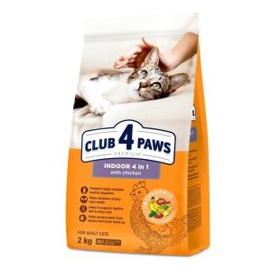 Hrana uscata premium pisici, Club 4 Paws Cat Indoor, Pui, 2 kg (Hrana Uscata - Pisici)