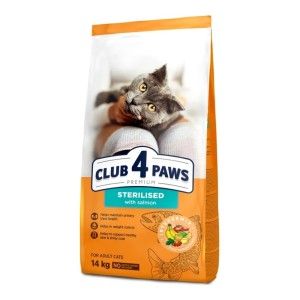Hrana uscata premium pisici, Club 4 Paws Cat Sterilised, Somon, 14 kg (Hrana Uscata - Pisici)