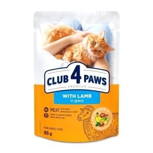 Hrana umeda premium pisici adulte, Club 4 Paws, Miel, 85 g (Hrana Umeda - Pisici)