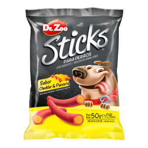 Dr Zoo Sticks, Cheddar si Bacon, 50 g (Delicii - Caini)
