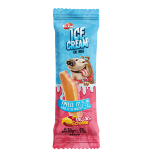 Dr Zoo, inghetata pentru caini, Carnati si Branza, 50 g (Delicii - Caini)