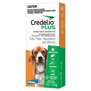 Credelio Plus 225 mg, 5.5 - 11 kg, 3 tablete