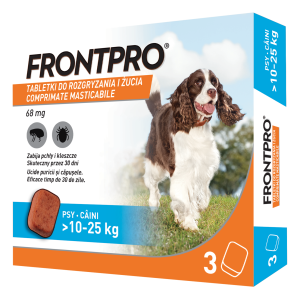 Comprimate masticabile antiparazitare caini, Frontpro L, 68 mg, >10-25 kg (Farmacie - Antiparazitare)