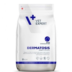 4T Dieta Veterinara Dermatosis Dog, Vetexpert, Iepure & Cartofi, 2 Kg