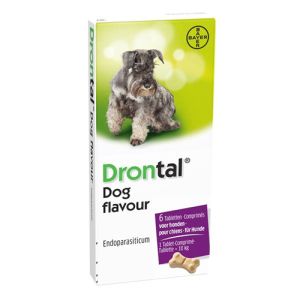 Drontal Flavour 6 tablete - antiparazitar intern pentru caini