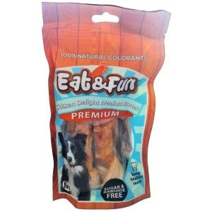 Recompense caini, Eat & Fun Chicken Delight Medium Bones, 160 g (Delicii - Caini)