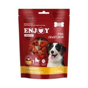 Recompense pentru caini Enjoy Carnivore Lollipop Fit & Fetch cu pui, 300 g (Delicii - Caini)