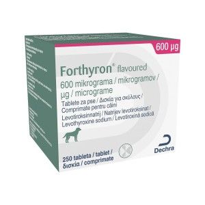 FORTHYRON TRATAMENT HIPOTIROIDISM CANIN 600 MCG*250 TB PALATABILE