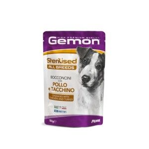 Gemon Chunkies Sterilised All Breeds - Pui si Curcan - 100g 