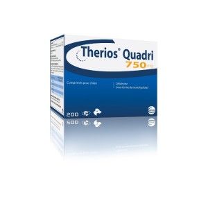 Therios Quadri 750 mg, 10 comprimate masticabile (PRESCRIPTIE NECESARA)