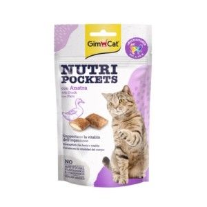Recompense pisici adulte, GimCat Nutri Pockets, Rata, 60 g (Delicii - Pisici)