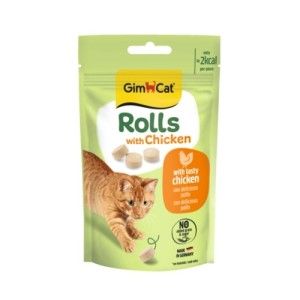 Recompense pisici adulte, GimCat Rolls, Pui, 50 g (Delicii - Pisici)