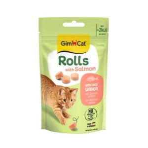 Recompense pisici adulte, GimCat Rolls, Somon, 50 g (Delicii - Pisici)