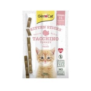 Recompense pisici junioare, GimCat Kitten, Curcan si Calciu, 3 buc (Delicii - Pisici)
