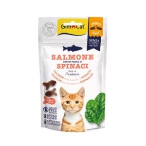 Recompense pisici adulte, GimCat Crunchy, Somon si Spanac, 50 g (Delicii - Pisici)