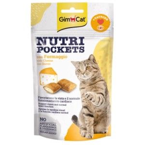 Recompense pisici, Gimpet Nutri Pockets cu Branza si Taurina, 60 g (Delicii - Pisici)