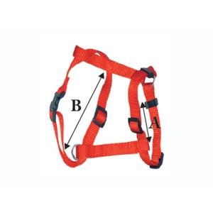 Ham caine nylon 15 mm Rosu