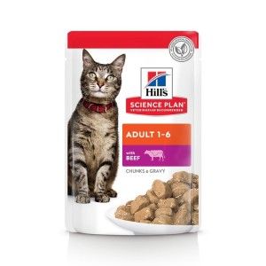 Hill's SP Adult hrana pentru pisici cu vita 85 g (plic)