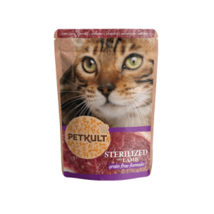 Hrana umeda pentru pisici Petkult Sterilizat cu Miel, 100 g (Hrana Umeda - Pisici)