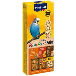 Hrana papagali, Versele-Laga Kracker Trio Miere/ Portocala/ Popcorn, 80 g (Hrana - Pasari)
