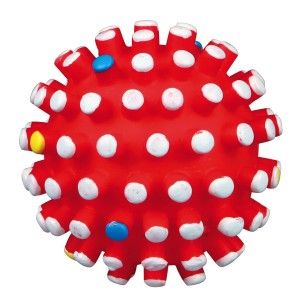 Jucarie Minge cu Tepi 6 cm Vinil cu Sunet 3428 - rosu