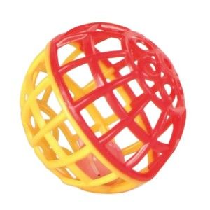 Jucarie Minge Perus cu Clopotel 4.5 cm 5360 - galben rosu