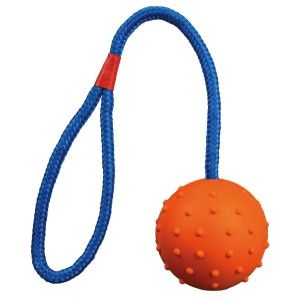 Jucarie Minge Plina 6 cm cu Sfoara 30 cm 3305 - portocaliu