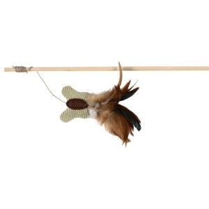 Jucarie Pisici-Undita Din Lemn 45 cm cu Fluture 45733