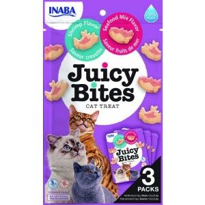 Juicy Bites Recompense pentru Pisici cu Creveti si Mix Fructe de Mare, 11.3 g x 3 buc