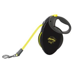 Lesa Flexi Giant Banda 8 m Peste50 kg XL Negru/Galben 21389
