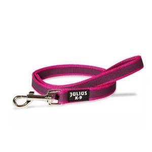 Lesa antiderapanta roz cu maner, Julius-K9, 20 mm/ 1.2 m