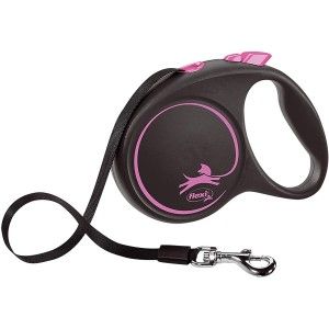 Lesa caini, Flexi, pana la 50 kg, marime L, 5 metri, roz (Lese)