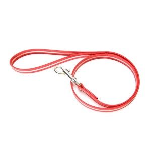 Lesa IDC fosforescenta cauciuc cu maner si inel, rosu, 19 mm / 1.2 m