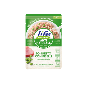 Hrana Umeda Pisici, Life Natural AntiHairball Mousse Ton si Mazare, 70 g (Hrana Umeda - Pisici)